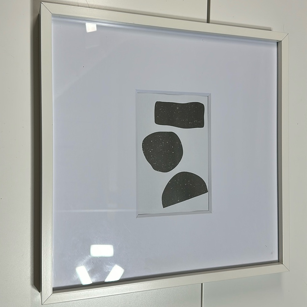 West Elm 12x12 in white metal frame